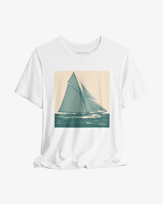 Old School White graphic tee - Après Waves