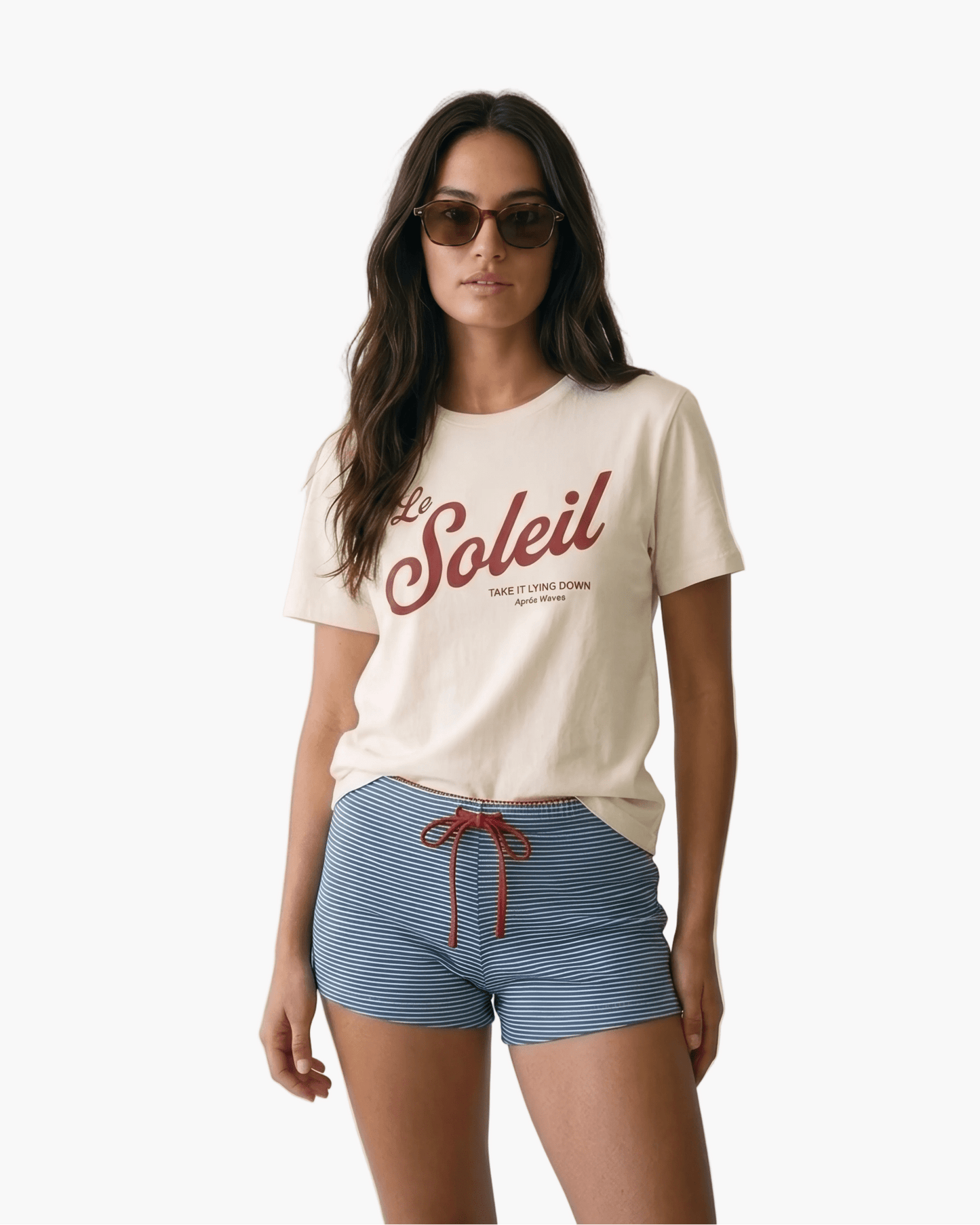 Le Soleil Ecru S graphic t-shirt - Après Waves