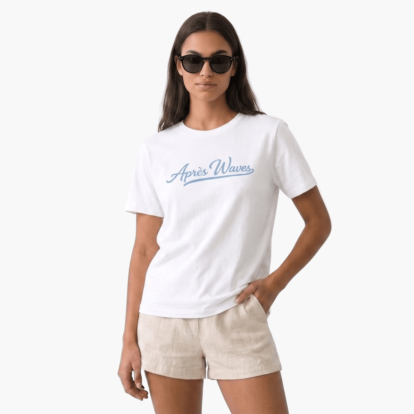 Très Euro White S graphic t-shirt - Après Waves